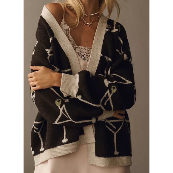 Anthropologie Sweaters - Anthropologie Bel Kazan Icon Cardigan Cocktail Martini Sweater One Size